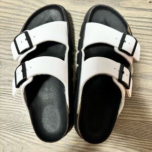 White Platform Birkenstocks